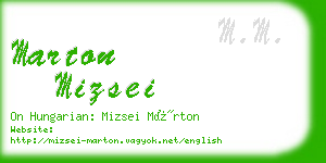 marton mizsei business card
